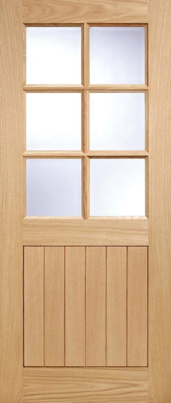 LPD Cottage Stable 6L Oak Glazed Door