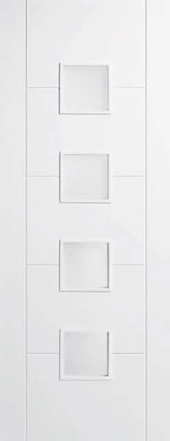 LPD Vancouver 4L Small White Primed Glazed Door