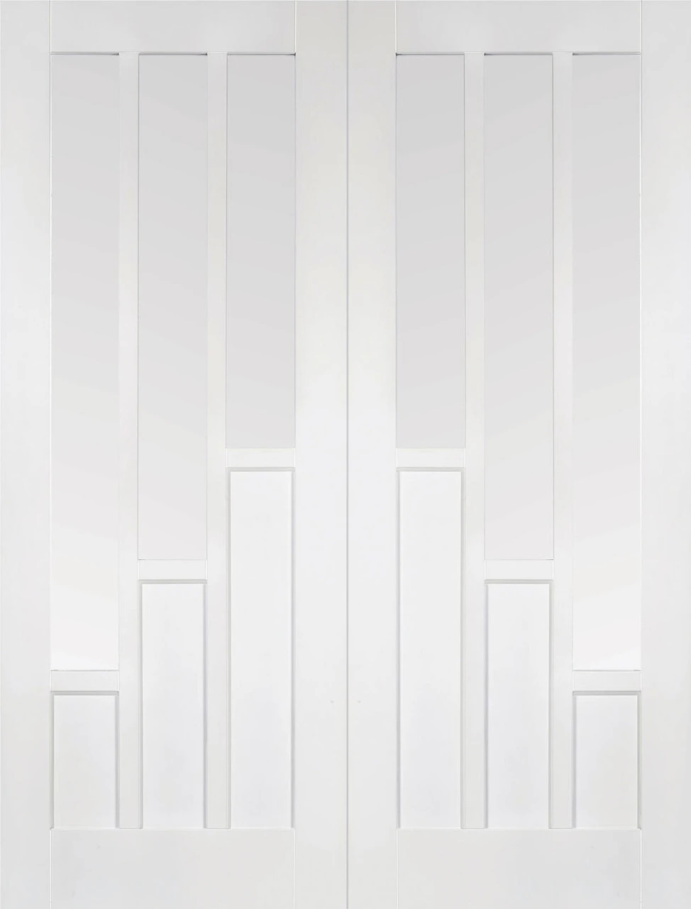 LPD Coventry White Primed Door Pair 2 LPD Coventry White Primed Door Pair