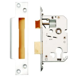 Europrofile Contract Mortice Sashlock Firebrand Lock Plate SSS 76mm