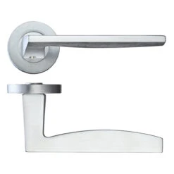 LPD Crux Premium Plus Satin Chrome Door Handle 230 X 160 X 60mm