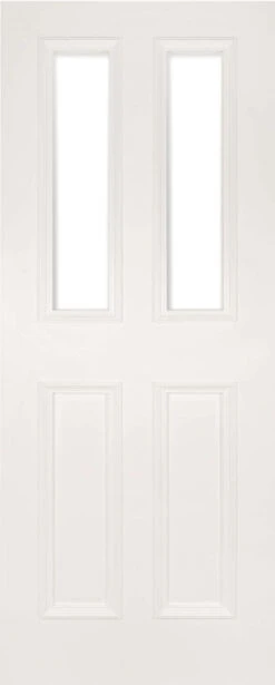 Deanta Rochester White Primed Glazed Door