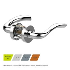 Jigtech ANB Solar Lever Door Handle On Round Rose