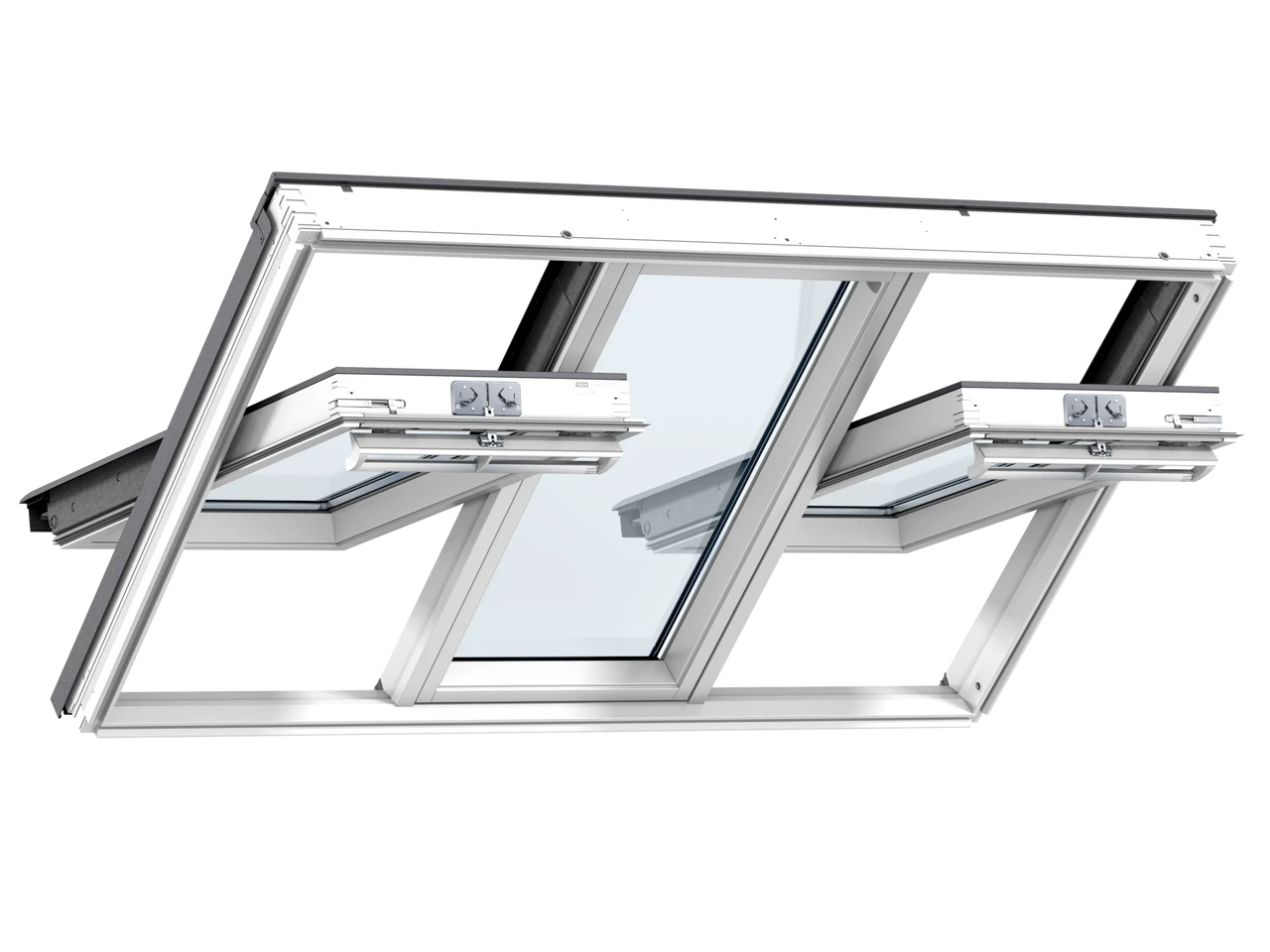 Velux GGLS 2070 2-in-1 Solar Centre Pivot White Painted Roof Window Double Glazed (Various Sizes) 3 Velux GGLS 2070 2-in-1 Solar Centre Pivot White Painted Roof Window Double Glazed (Various Sizes)