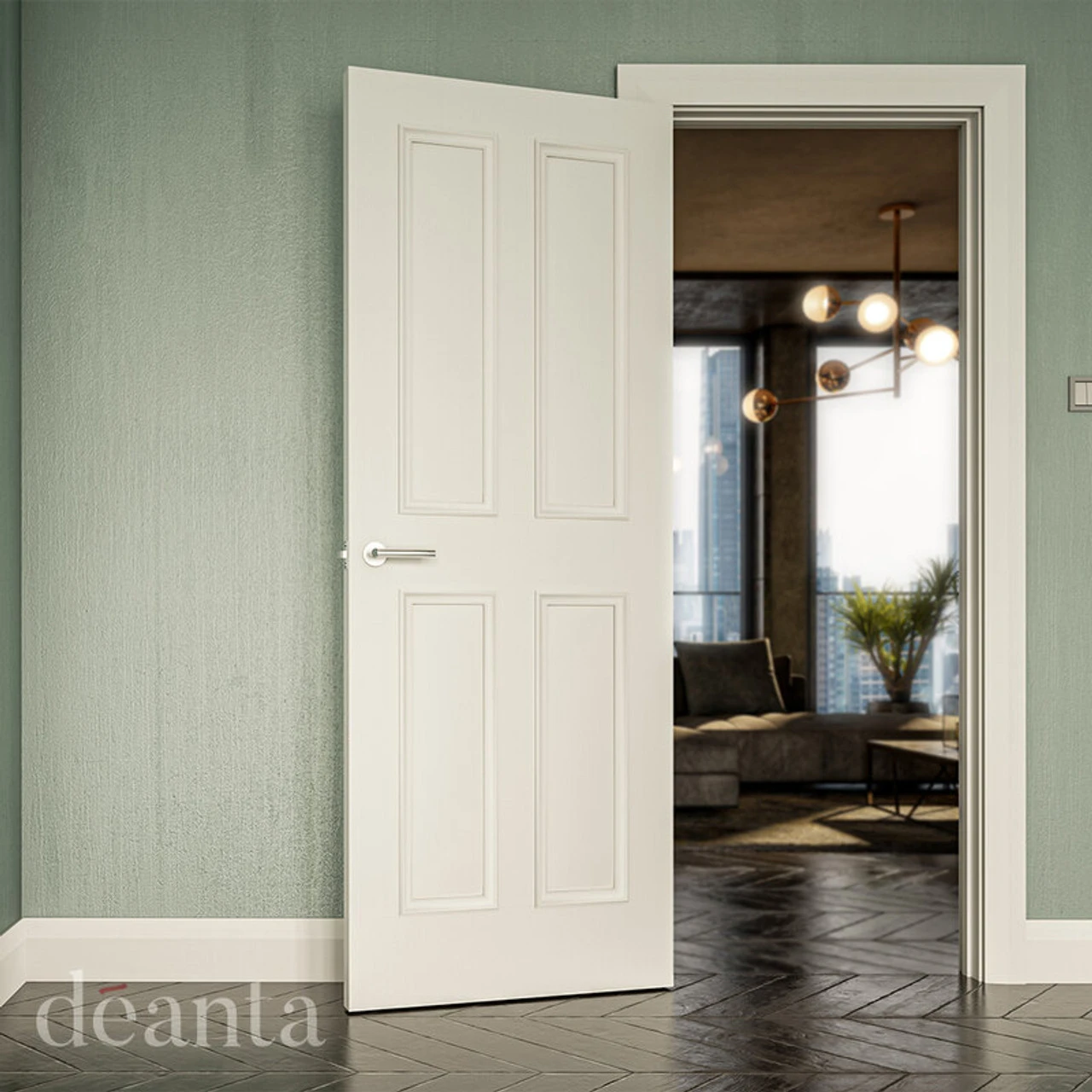 Deanta Rochester White Primed Fire Door 4 Deanta Rochester White Primed Fire Door - Image 2