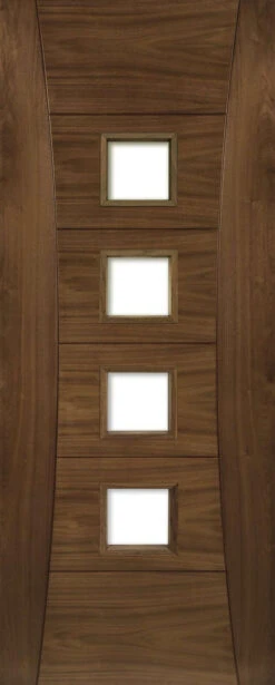 Deanta Pamplona Fully Finished Walnut Glazed Fire Door