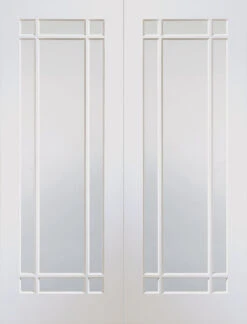 XL Cheshire Internal White Primed Glass Door Pair