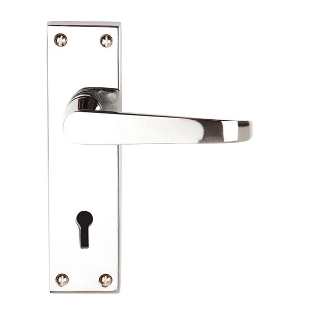 Victorian Straight Door Lever On Backplate Bathroom Furniture Chrome (Pair) 3 Victorian Straight Door Lever On Backplate Bathroom Furniture Chrome (Pair)