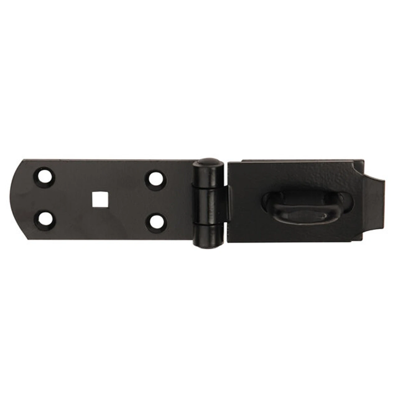Hasp And Staple Medium Duty Black 203mm 3 Hasp And Staple Medium Duty Black 203mm