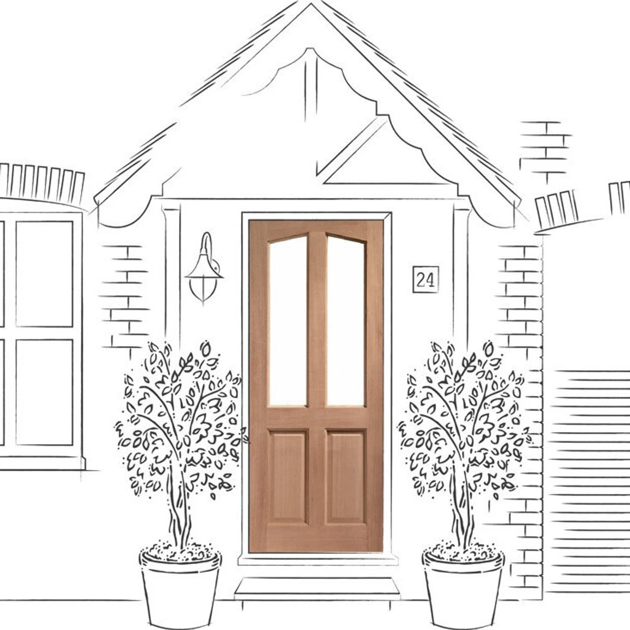 XL Richmond Unglazed External Hardwood Door 4 XL Richmond Unglazed External Hardwood Door - Image 2