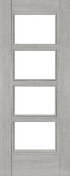 Deanta Montreal Fully Finished Light Grey Ash Glazed Fire Door