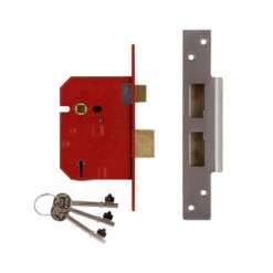 Door Sashlock SCP 5 Lever BS 3621:2007 Mortice Visi 67mm