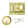 Deadlocking Night Latch Champagne Standard Traditional Style 90mm