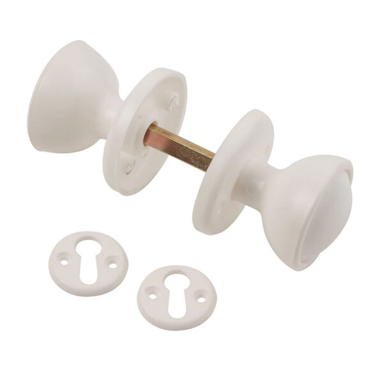 Plastic Rim Door Lock Furniture Knob White 3 Plastic Rim Door Lock Furniture Knob White
