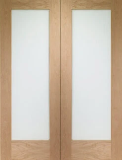 XL Pattern 10 Internal Oak Door Pair With Clear Glass