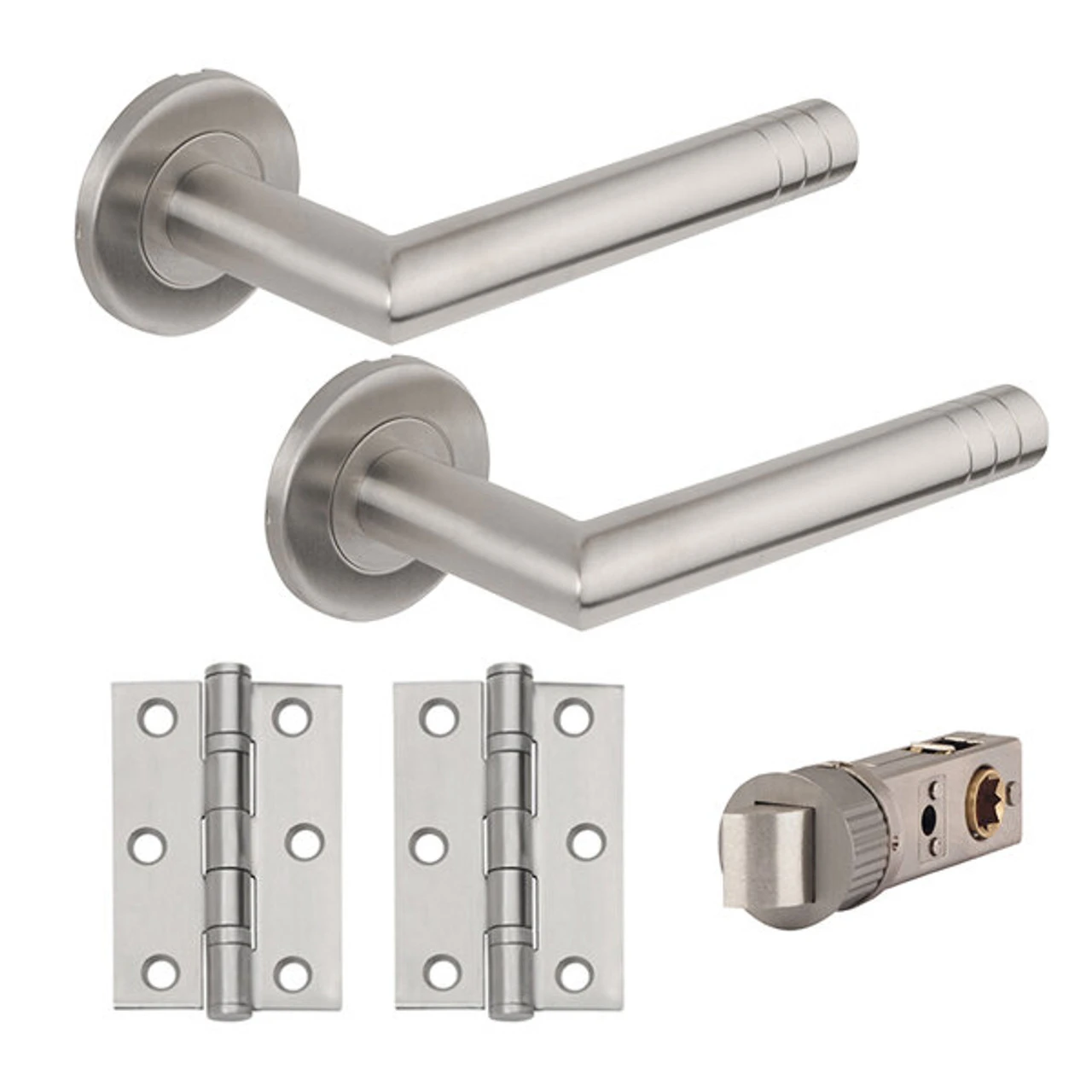 Echo Satin Stainless Steel SmartLatch Door Privacy Pack 3 Echo Satin Stainless Steel SmartLatch Door Privacy Pack